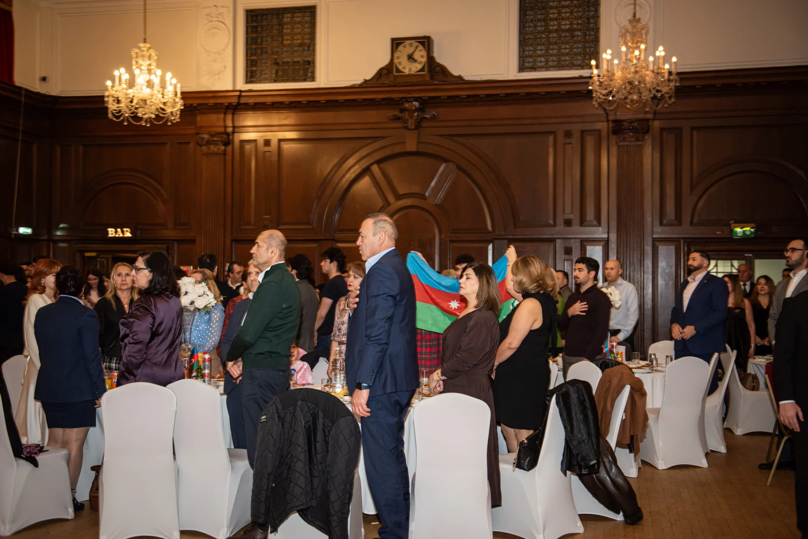 Guests chatting around tables at BAA’s 2025 Victory Day gathering